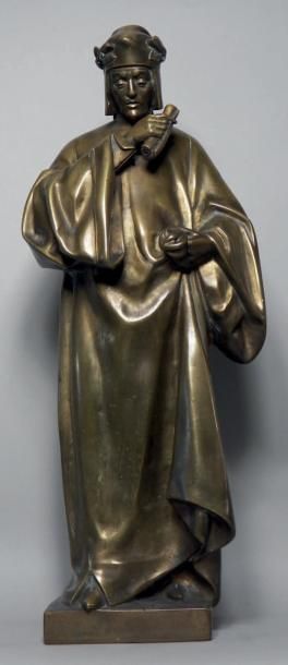 Groupe en bronze représentant Dante. Haut.:...