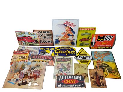Importante collection de plaques parfois...