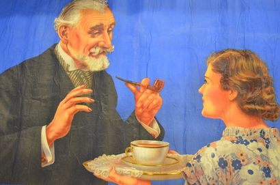 Affiche publicitaire en deux parties « Phoscao,...