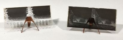Ensemble de six boites de 40-50 plaques photographiques...