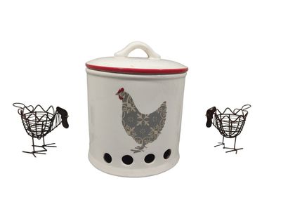 Collection de sujets décoratifs poules en...