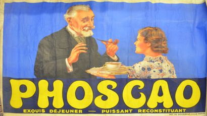 Affiche publicitaire en deux parties « Phoscao,...