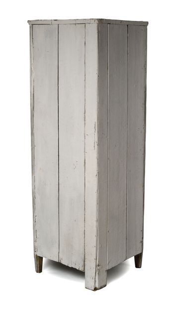 ENCOIGNURE en bois laqué blanc, ouvrant par...