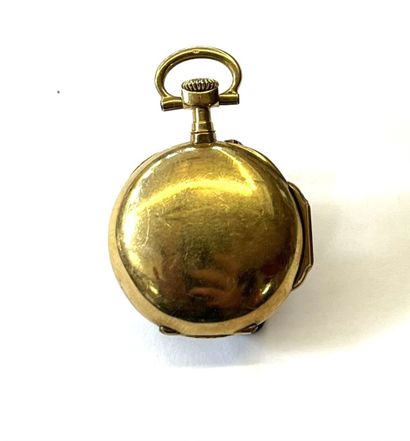 PETITE MONTRE DE COL en or jaune 18k (750/°°),...