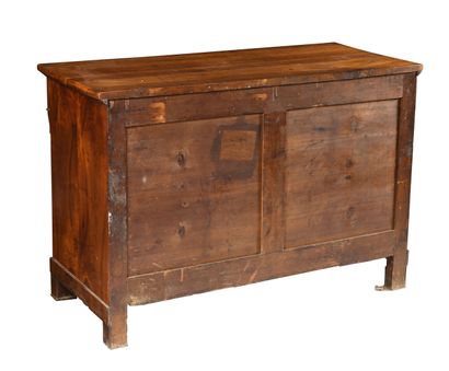 COMMODE en placage de noyer et ronce de noyer...