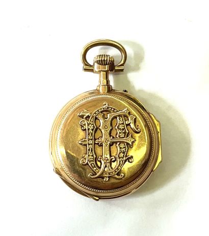 MONTRE DE COL en or rose 18k (750/°°), à...