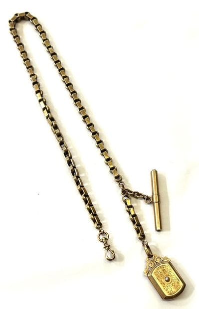 CHAINE DE MONTRE en or rose 18k (750/°°)...