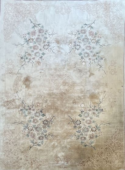 CHINE
Grand tapis mécanique en fil de soie...