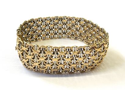 BRACELET MANCHETTE en or rose et gris 18...