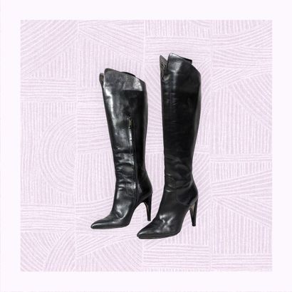 VERO CUOIO
Paire de bottes en cuir noir sur...