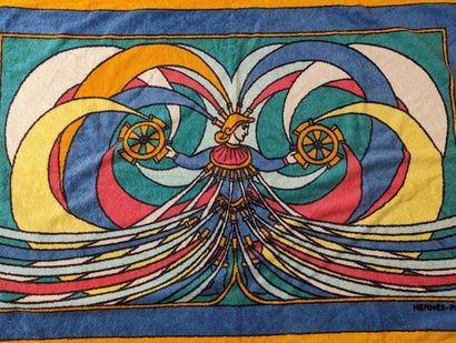 HERMES PARIS
Serviette de bain en coton éponge...