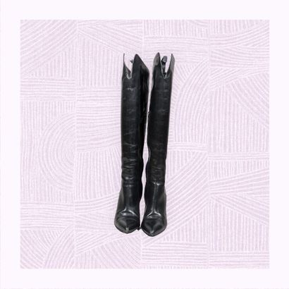 VERO CUOIO
Paire de bottes en cuir noir sur...