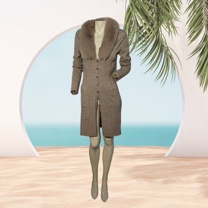 MARC CAIN
Gilet long en cachemire gris chiné...