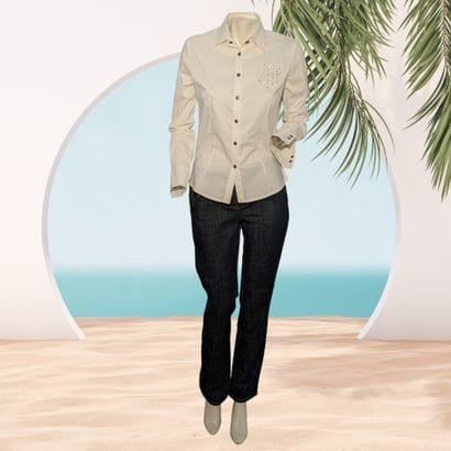 CHRISTIAN LACROIX
Pantalon en jean de coton...