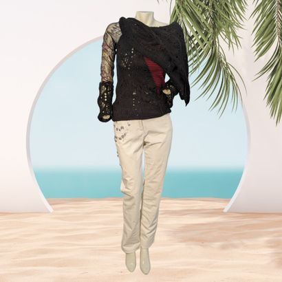 ZUCCHERO
Pantalon en jean de coton blanc...
