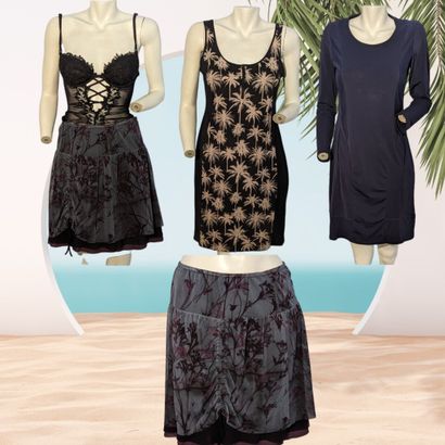 Lot comprenant une robe MALOKA en polyamide...