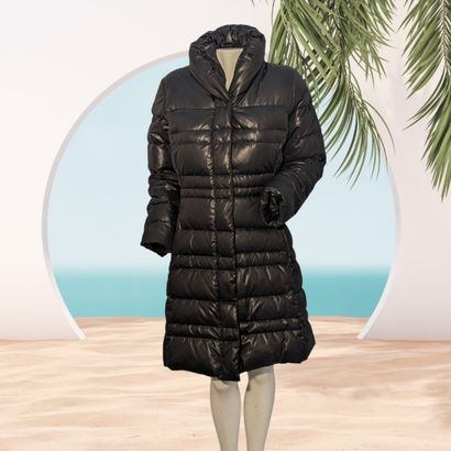 OLSEN
Manteau doudoune longue noire vernie...