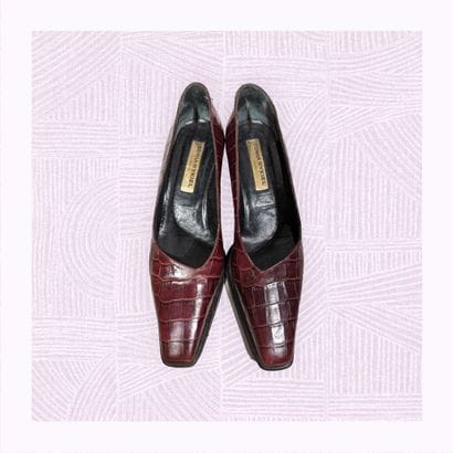 SONIA RYKIEL
Paire d'escarpins en cuir façon...