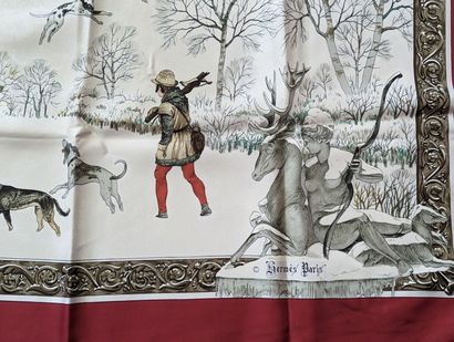 HERMES PARIS
Carré en soie intitulé 