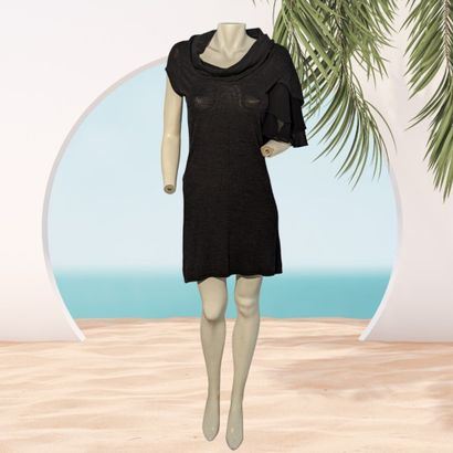 LIU JO
Robe asymétrique en lainage gris anthracite...