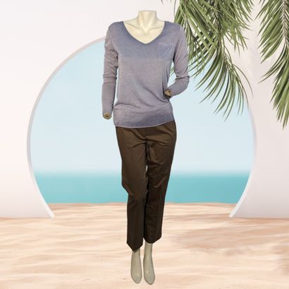 MARC CAIN
Pantalon 7/8 taupe en coton et...