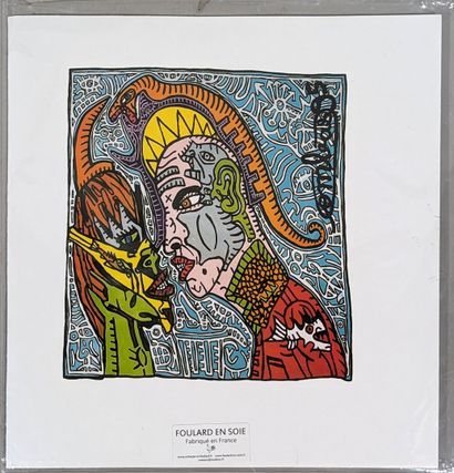 Robert COMBAS (d'après)
Foulard en soie imprimé...