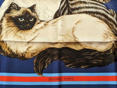 HERMES PARIS
Carré en soie intitulé 