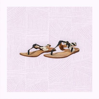 COSMOPARIS
Paire de sandalettes en cuir à...