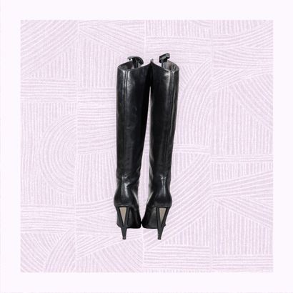 VERO CUOIO
Paire de bottes en cuir noir sur...