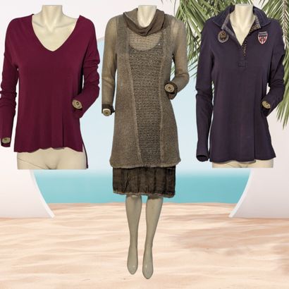 Lot comprenant une robe pull de marque POUSSIERE...