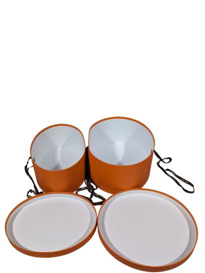 HERMES Paris
Deux boites à chapeau ovales.
Dims...