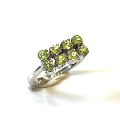 BAGUE jarretière en argent 925/°° sertie...