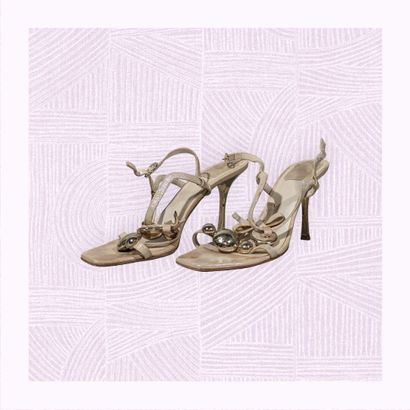 CHRISTIAN DIOR
Paire d'escarpins sur talon...