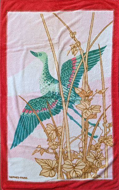 HERMES PARIS
Serviette de bain en coton éponge...