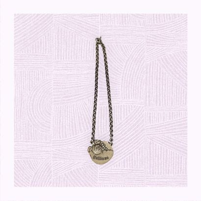 GALLIANO
Collier à mailles rondes en métal...