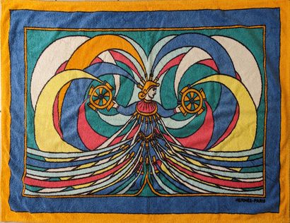 HERMES PARIS
Serviette de bain en coton éponge...
