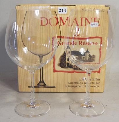 Deux verres en cristallin Modèle Grande Réserve...