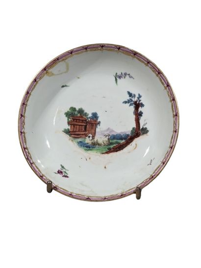 Coupelle vide-poche en porcelaine à décor...