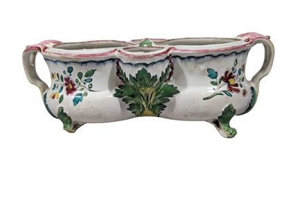 Porte-huilier vinaigrier en porcelaine à...