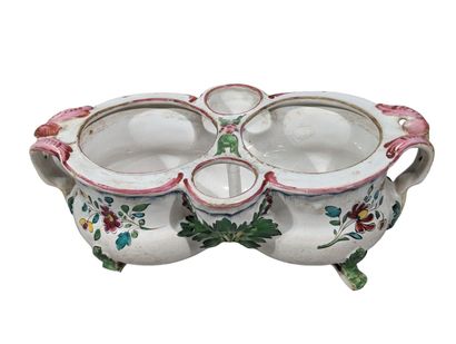 Porte-huilier vinaigrier en porcelaine à...