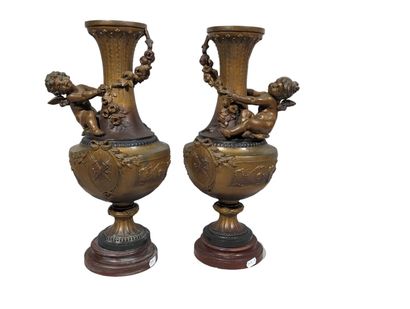 Auguste MOREAU (D'après)
Paire de vases en...