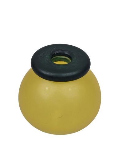 Vase Boule soliflore en verre dépoli à décor...