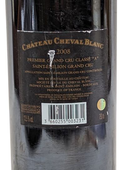 1 bouteille de CHATEAU CHEVAL BLANC 2008