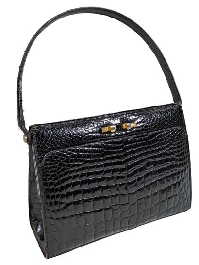 SAC en cuir imitation crocodile d'estuaire,...