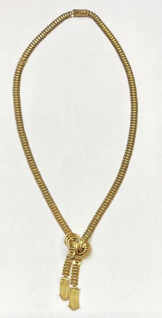 Collier en or jaune 18 K (750/oo) à maille...