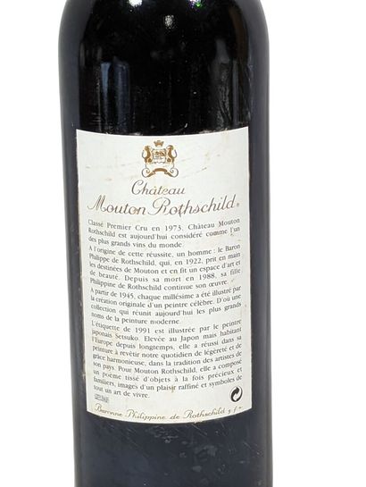 1 bouteille de CHATEAU MOUTON ROTHSCHILD...