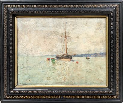 SAMANOS (XIXe)
«Marine»
Huile sur panneau...