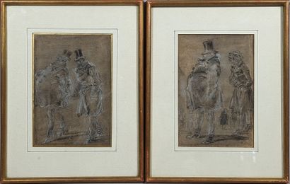 Suite de deux dessins aux deux crayons (mine...