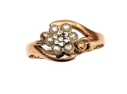Bague Croisée en or rose 18 k (750/oo), motif...
