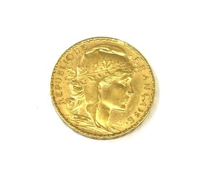 1 pièce de 20 Francs or Coq de Chaplain 1906
Poids...